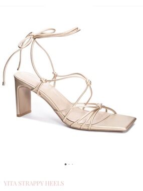 Chinese Laundry Yita Gold Strappy Heels